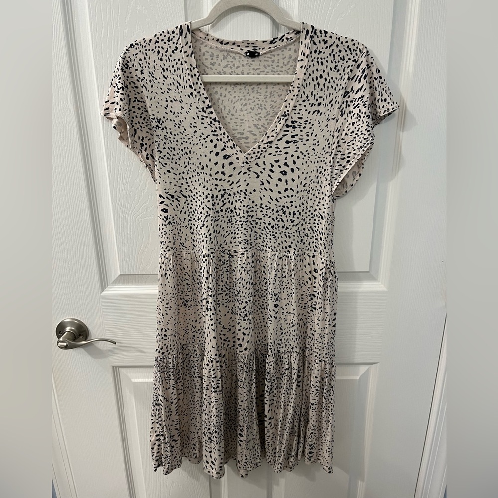 NWOT Marrow size small animal print tiered dress